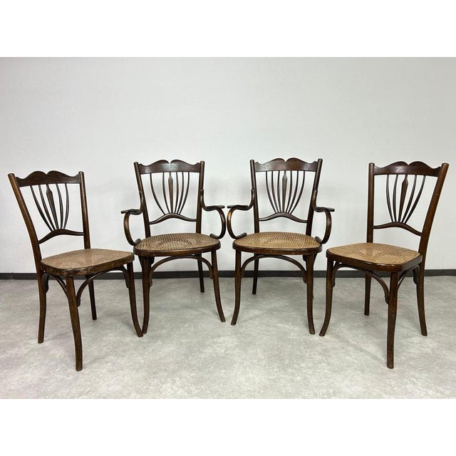Art Nouveau Seating Group from Fischel Austria, 1920s, Set of 5 For Sale - Image 13 of 18