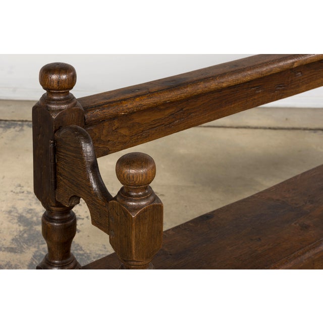 Mid 19th Century French Provincial Oak Hall Bench For Sale - Image 15 of 18