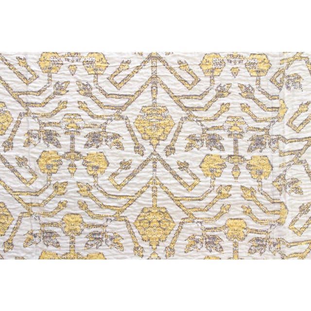 1990s Marigold Sun Indian Block Print Bedcover For Sale - Image 5 of 7