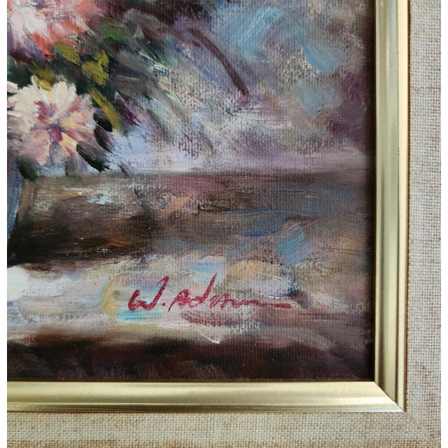 Early 20th Century Walter Adams Signed Original Framed Oil on Board Still Life Painting For Sale - Image 11 of 12