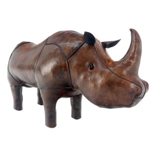 Dimitri Omersa Rhino Footstool Abercrombie & Fitch Large Rhinoceros For Sale