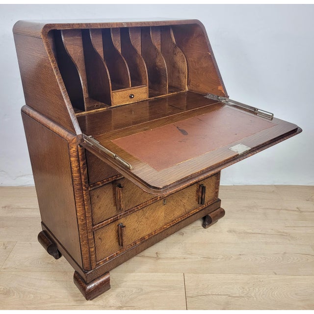 Vintage Oak Desk, 1960s For Sale - Image 4 of 18