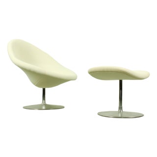 Set of Vintage Globe Chair and Ottoman by Pierre Paulin for Artifort, 1960s For Sale