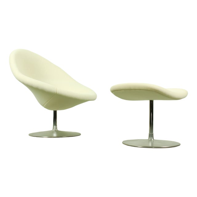 Set of Vintage Globe Chair and Ottoman by Pierre Paulin for Artifort, 1960s For Sale