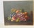 Army 19 th c European oil on canvas still lives with grapes and fruit paintings. Even Age craquellure , professionals...