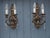Italian Hollywood Regency Crystal Sconces in Silvered Metal, 1960s, Set of 2 For Sale - Image 3 of 18