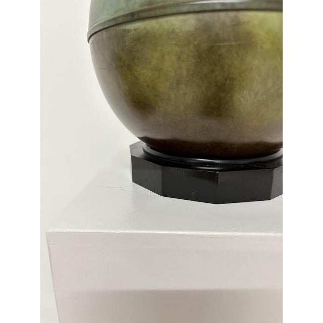 Scandinavian Art Deco Table Lamp in Patinated Bronze, 1930s For Sale - Image 6 of 11