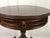 Traditional Vintage Mid-Century Regency Mahogany Drum Table With Carved Paw Feet For Sale - Image 3 of 11