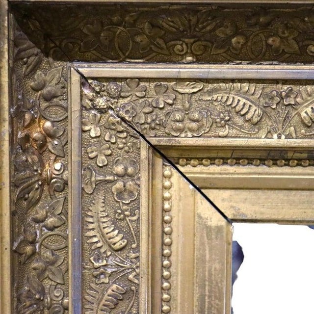 Traditional Antique Gilt Wood Wall Mirror With Fern Motif C1890 For Sale - Image 3 of 9