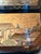 Hand-Painted Vintage Chinoiserie Village Scene Secretary Desk & Bookcase For Sale - Image 9 of 17