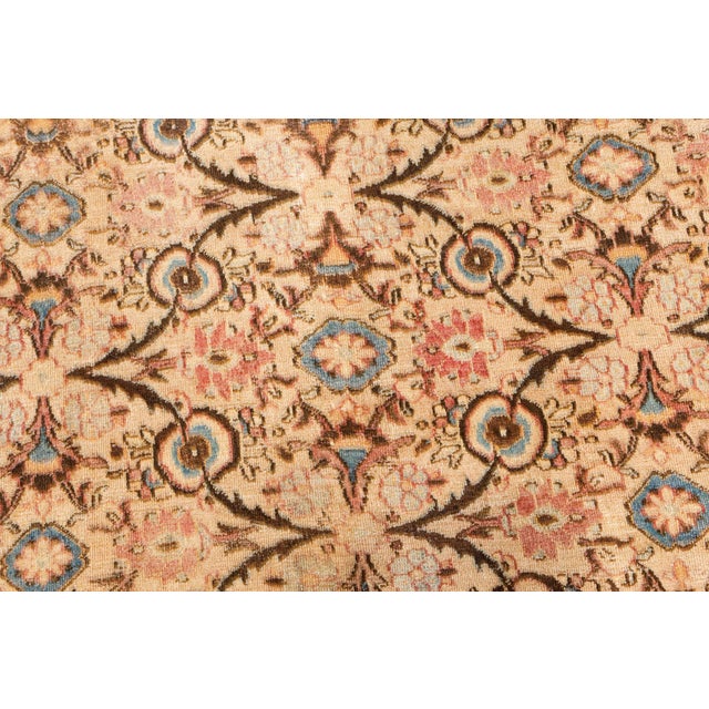 Early 20th Century Fine Antique Persian Meshad Handmade Wool Rug For Sale - Image 5 of 8