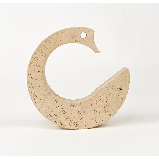 Mid-Century Swan Figure in Travertine from Fratelli Mannelli, Italy, 1970s For Sale - Image 4 of 11