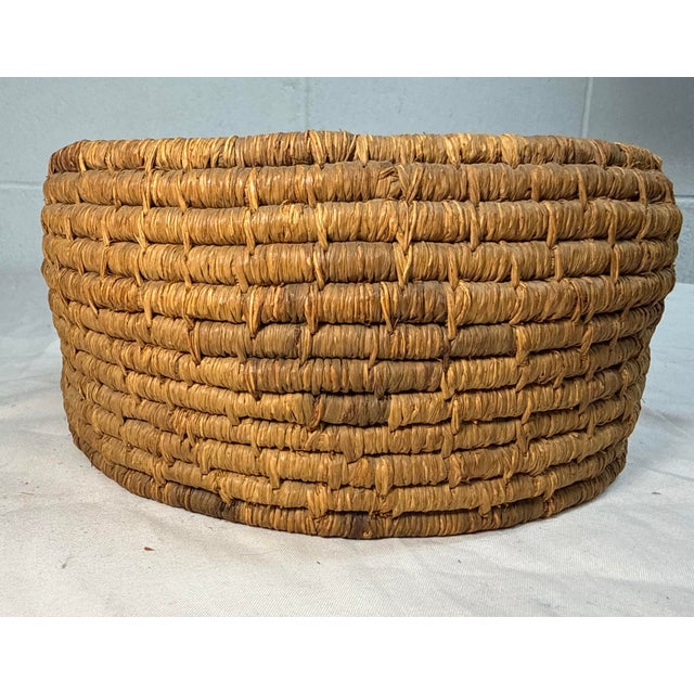 Antique 1800's Native American Comanche Eka Muda Hand Woven Wicker Basket Indian For Sale - Image 11 of 12