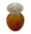 Mid-Century Modern Vintage Tarnowiec Frosted Orange Feather Vase For Sale - Image 3 of 8
