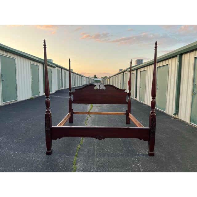 Kincaid Furniture Co Limited Edition “The General William Lenoir” four poster bed frame. King size with rice carvings. No....