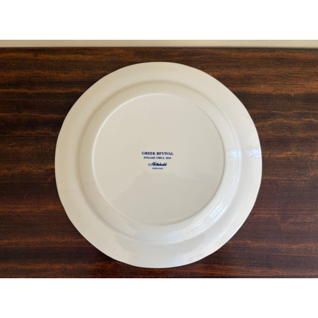 Vintage Mottahedeh Greek Revival Blue and White Neoclassical Plate For Sale - Image 10 of 11