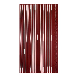 Edward Ruscha Anamorphic Paintings 36" X 20" Poster 1995 Pop Art Red For Sale