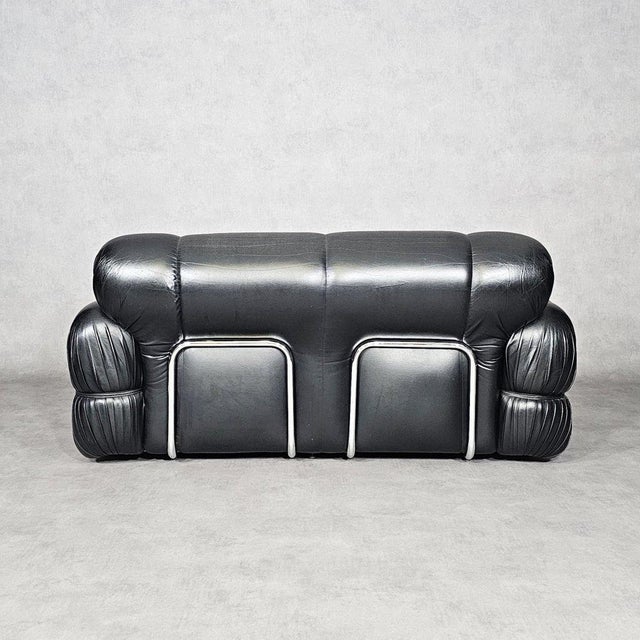 Mid-Century Modern Vintage Sofa in Leatherette For Sale - Image 3 of 7