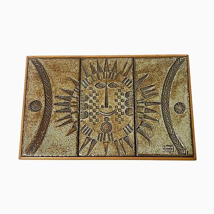Ceramic French Wall Hanging Tile Tableau by Roger Capron, 1960s For Sale - Image 7 of 7