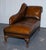 Victorian Brown Leather Hand Dyed Chaise Lounge For Sale - Image 17 of 18
