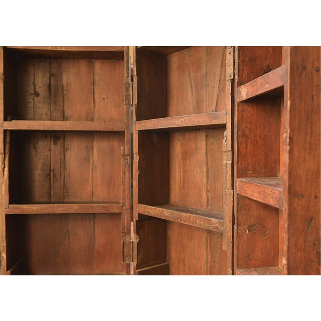 1940s Wooden Triple Bookcase, 1940s For Sale - Image 5 of 8