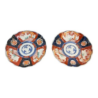 Pair of Late 19th Century Imari Plates For Sale
