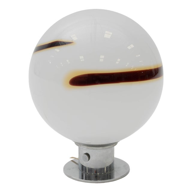 Large Murano Glass Globe Lamp, 1970s For Sale