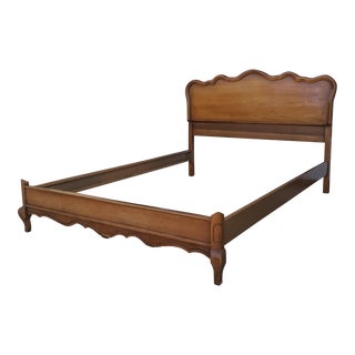 Vintage French Provincial Cherry Full Size Bedframe For Sale
