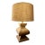 Chunky Wooden French Baluster Style Table Lamp With Burlap Drum Shade for Ralph Lauren, Ranch, Rustic, Cottage Core & Equestrian Style Decor. See Pics For Sale