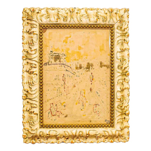 Sirio Pellegrini, Landscape Painting, 1970s, Oil on Board, Framed For Sale