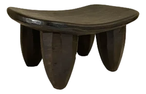 Vintage African Senufo Wood Milk Stool I . Coast 6.5" H