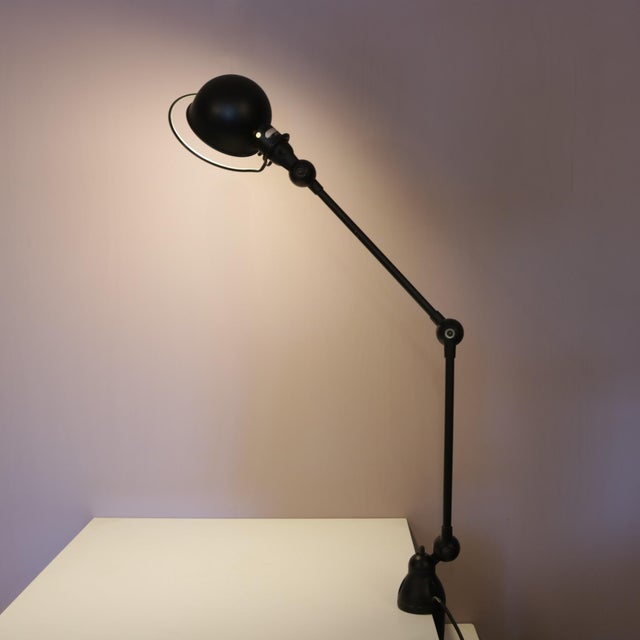 Vintage French Table Clamp Lamp in Black Metal, 1950s For Sale - Image 10 of 17