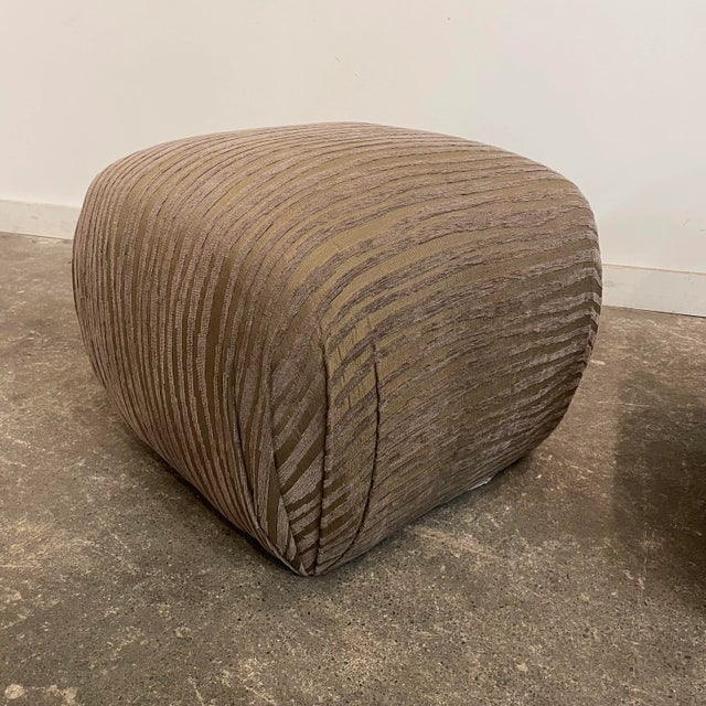 Sherrill Furniture Sherrill Furniture Ottomans Poufs - a Pair For Sale - Image 4 of 8