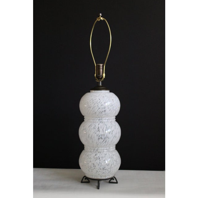 1950s Mid-Century Modern Sculptural Mezza Murano Style Table Lamp For Sale - Image 11 of 13