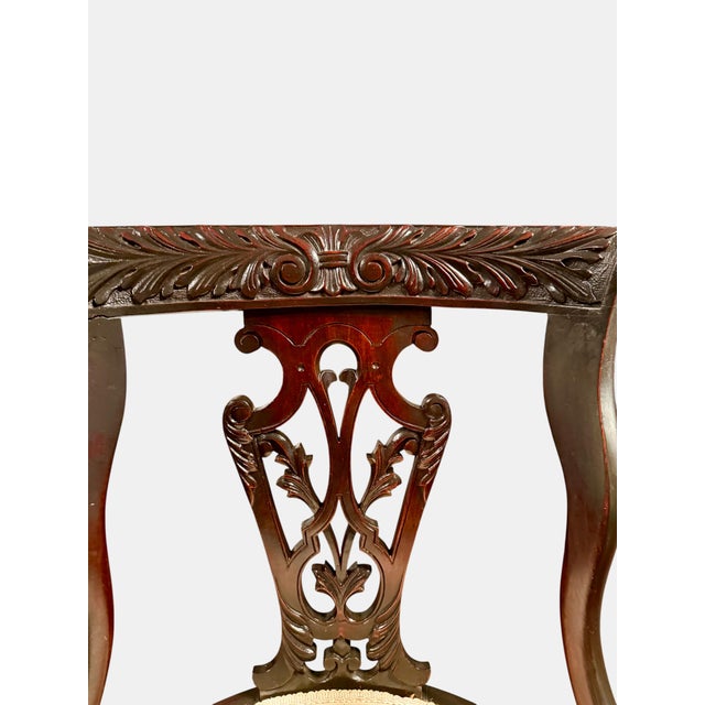 Wood 19th C Solid Mahogany Chippendale Chair-Ball Claw Feet-Carved-Antique-Victorian For Sale - Image 7 of 11