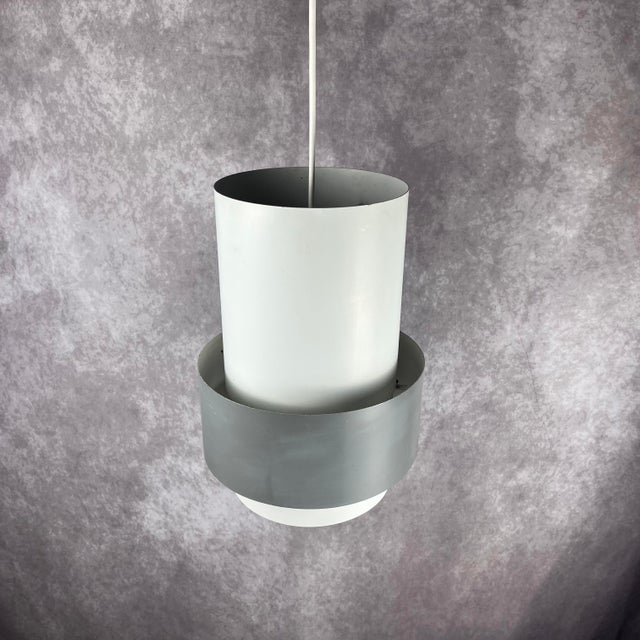 Metal Vintage Danish Ceiling Lamp from Fog & Mørup, 1960s, Set of 2 For Sale - Image 7 of 9