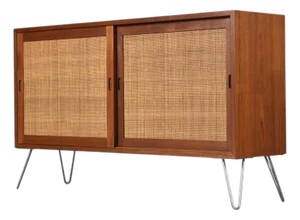 Borge Mogensen for Karl Andersson & Soner Teak Cane Front Cabinet