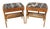 Danish Teak Mid Century Marble Top Nightstands a Pair For Sale