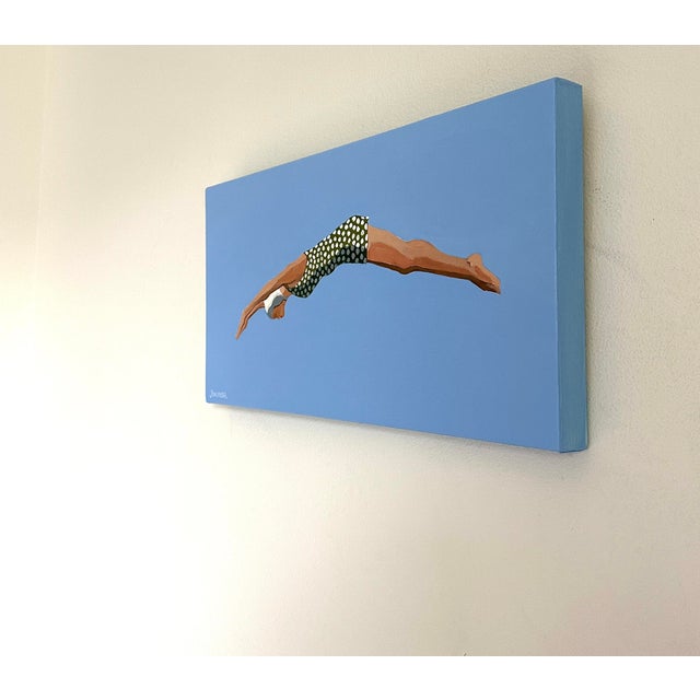 Cornflower Blue "Floating on Air" Original Modern Oil Painting, by Jennifer Hohlfelder For Sale - Image 8 of 10