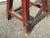 Vintage French Country Farmhouse Rustic Red Stool For Sale In Los Angeles - Image 6 of 12