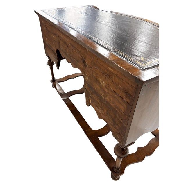 Early 20th Century William and Mary Style Writing Table With Inset Leather Top For Sale - Image 4 of 8