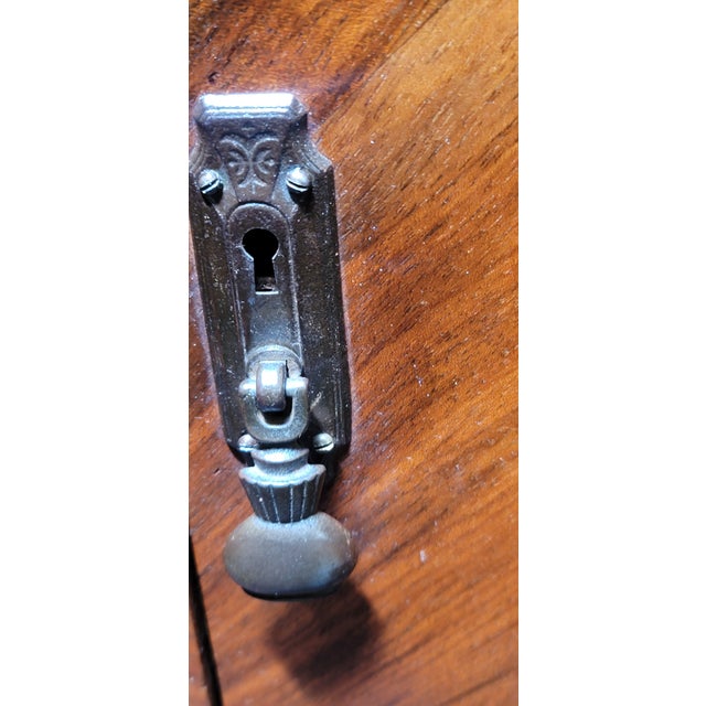 Wood 1920s Art Deco English Armoire Burl Walnut Fantastic Styling For Sale - Image 7 of 10