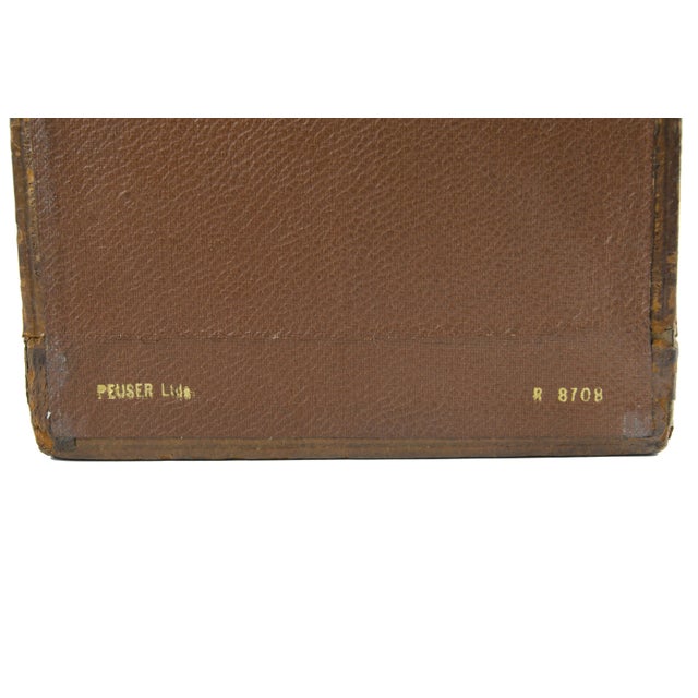 Wood Pair of Mid-20th Century Modern Leather-Covered Wood Bookends by the Luxury Brand Hermès Paris, France For Sale - Image 7 of 9