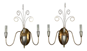 1980s Neoclassic Style Wall Sconces - a Pair