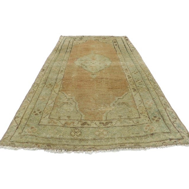 Rustic Vintage Turkish Oushak Rug, 02'02 X 04'03 For Sale - Image 3 of 8