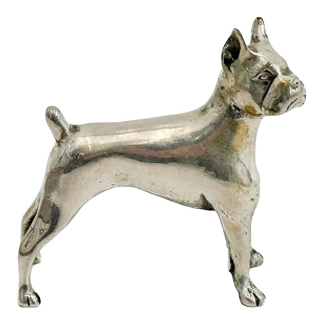 Vintage S. Kirk & Sons Miniature Sterling Silver Boxer Figurine For Sale