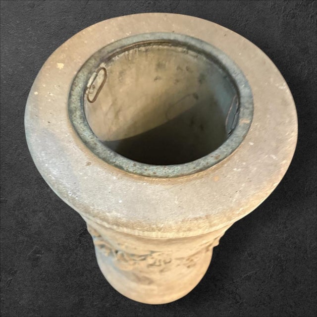 Antique Neoclassical Pedestal Planter with Original Zinc Insert, 1890s For Sale - Image 6 of 8