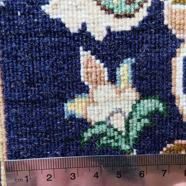 Middle Eastern Rug in Wool and Silk For Sale - Image 4 of 5