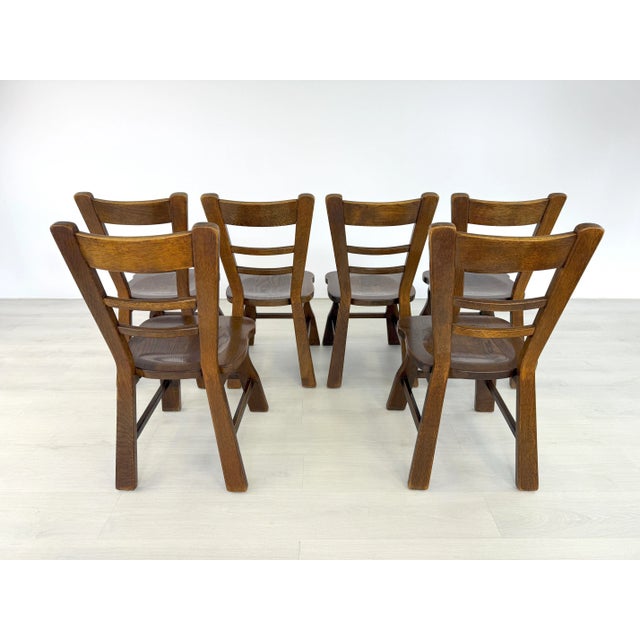 1960s Belgian Brutalist Dining Chairs – Set of 6 For Sale - Image 5 of 11