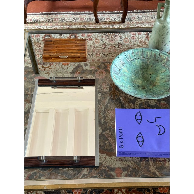 1940s Modernist Mirrored Tray, in the Manner of Jacques Adnet France 1940 /1950 For Sale - Image 5 of 13